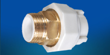 Male Brass Thread Coupling  with  polymer  layer 